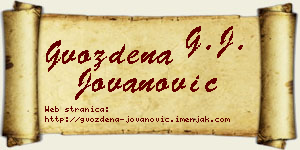 Gvozdena Jovanović vizit kartica